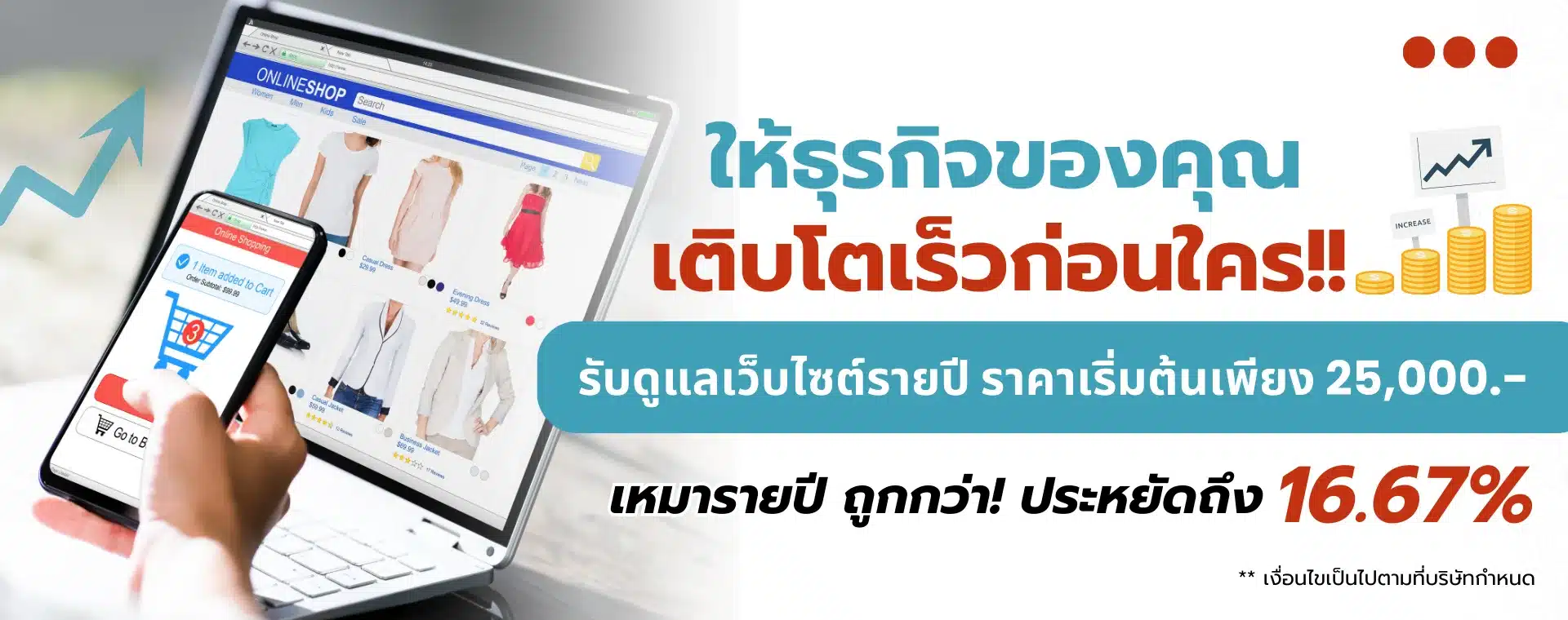 ดูแลเว็บไซต์รายปี